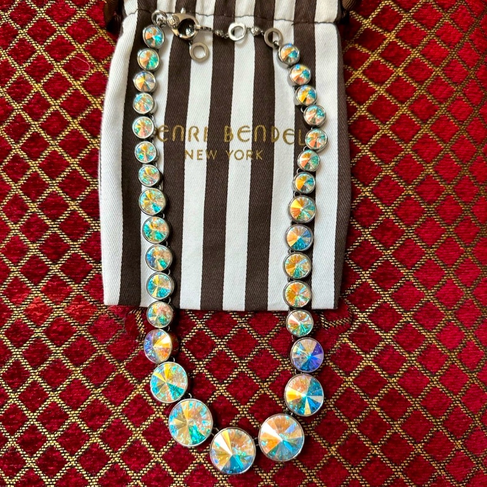 Spectacular Henri Bendel On Pointe Crystal Necklace Retired NWOT HTF!!!!!